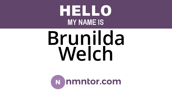 Brunilda Welch