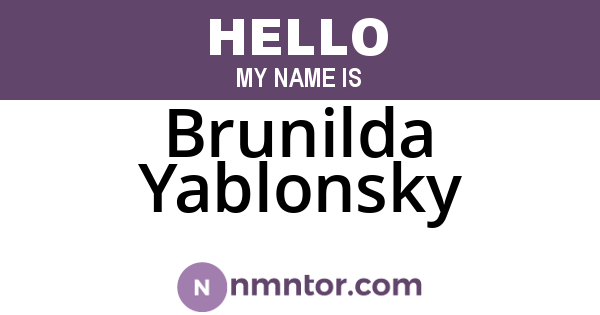 Brunilda Yablonsky