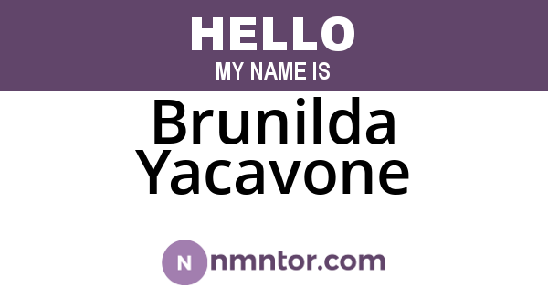 Brunilda Yacavone