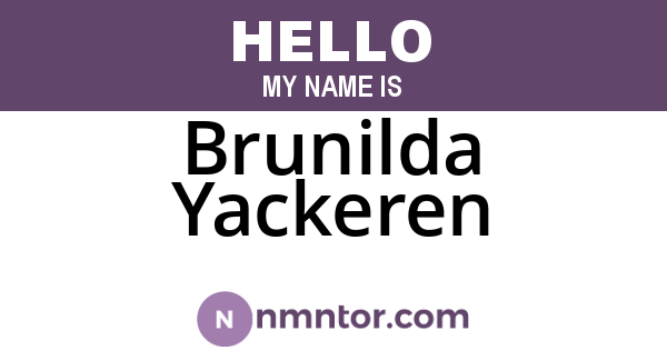 Brunilda Yackeren