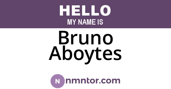 Bruno Aboytes