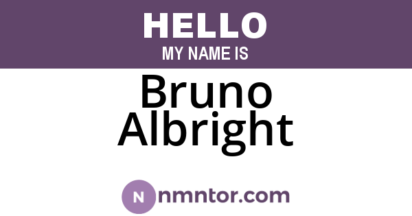 Bruno Albright
