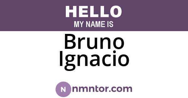 Bruno Ignacio