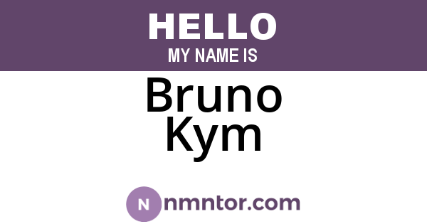Bruno Kym