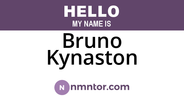 Bruno Kynaston