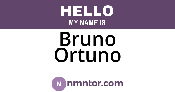 Bruno Ortuno