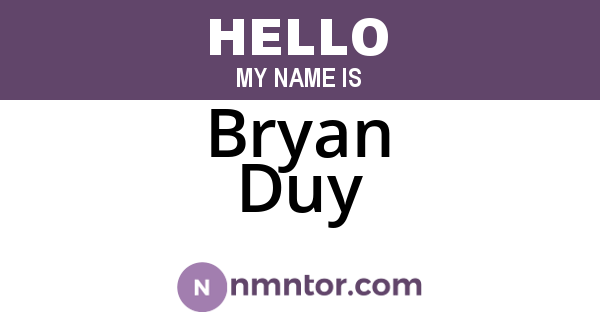 Bryan Duy