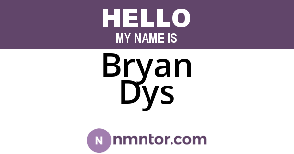 Bryan Dys