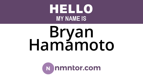 Bryan Hamamoto
