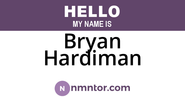 Bryan Hardiman