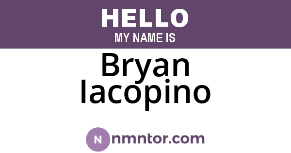 Bryan Iacopino
