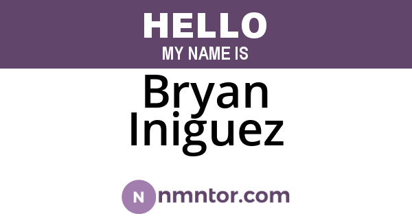 Bryan Iniguez
