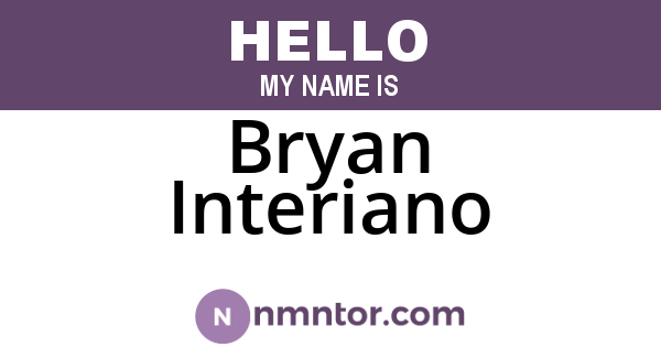 Bryan Interiano