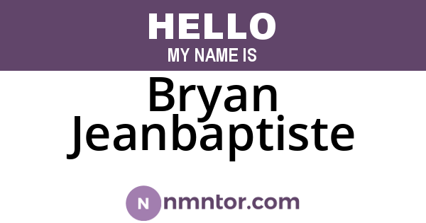 Bryan Jeanbaptiste