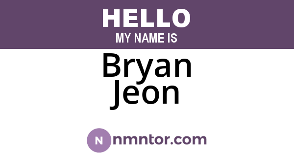 Bryan Jeon