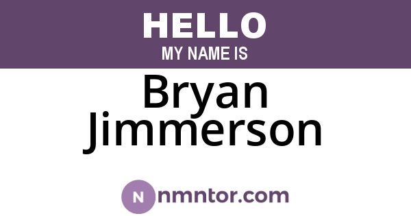 Bryan Jimmerson