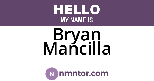 Bryan Mancilla