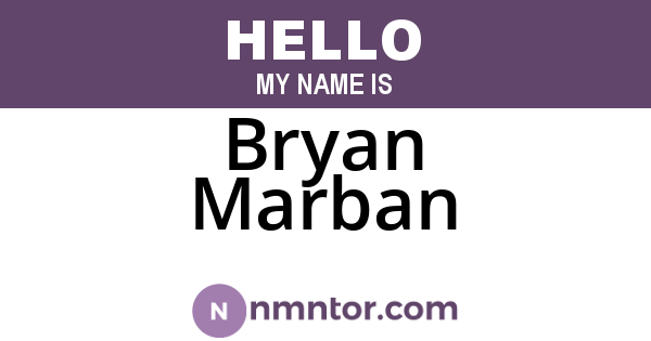 Bryan Marban