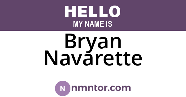 Bryan Navarette