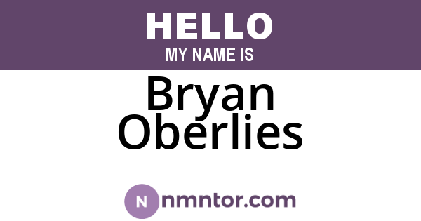 Bryan Oberlies