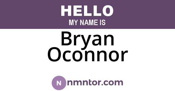 Bryan Oconnor