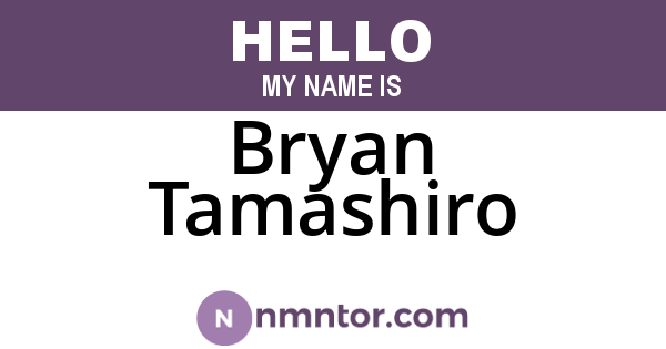 Bryan Tamashiro
