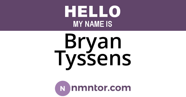 Bryan Tyssens