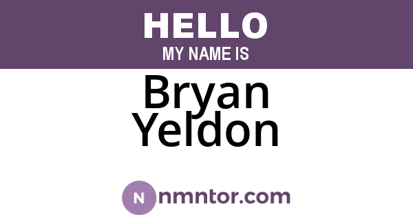 Bryan Yeldon
