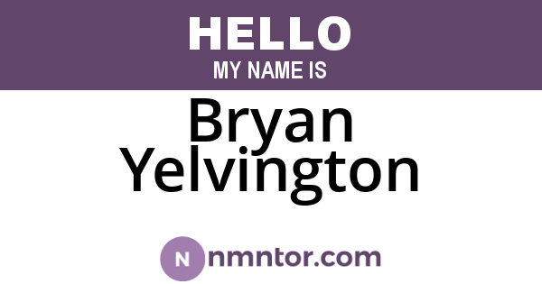 Bryan Yelvington