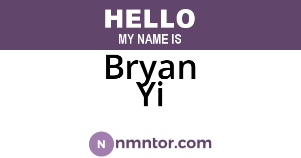 Bryan Yi