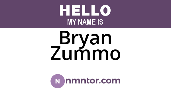 Bryan Zummo
