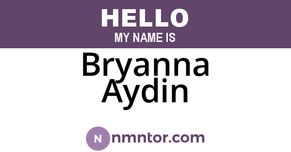 Bryanna Aydin