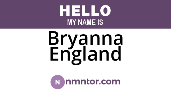 Bryanna England