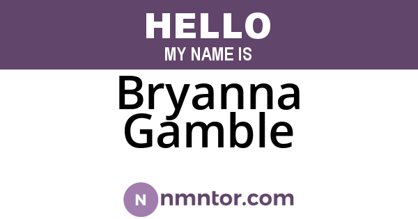 Bryanna Gamble