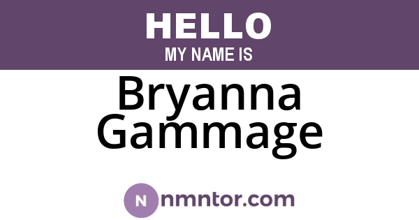 Bryanna Gammage
