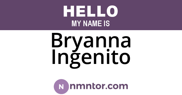 Bryanna Ingenito