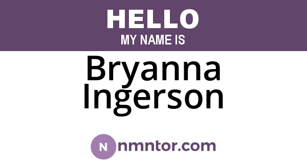 Bryanna Ingerson