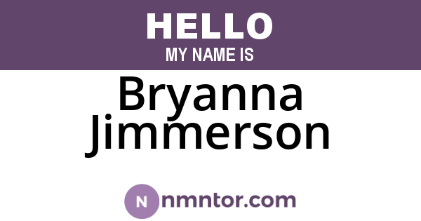 Bryanna Jimmerson