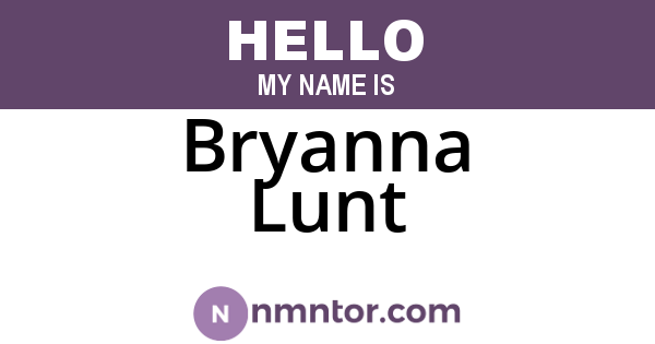 Bryanna Lunt