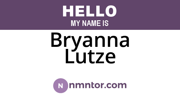 Bryanna Lutze