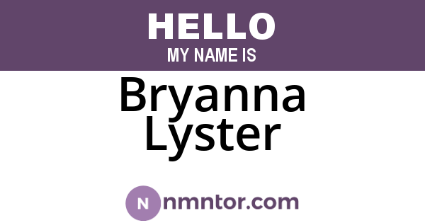 Bryanna Lyster