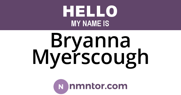 Bryanna Myerscough