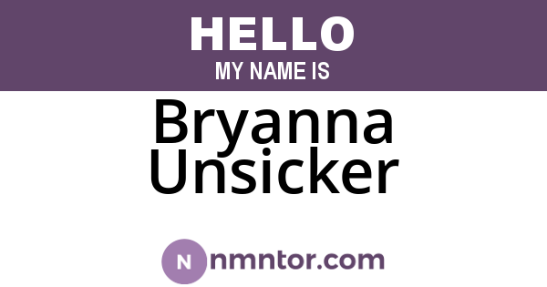 Bryanna Unsicker