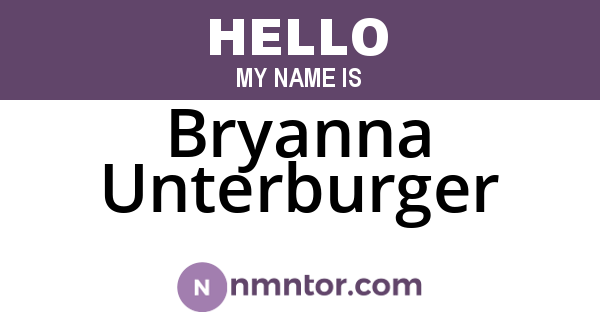 Bryanna Unterburger