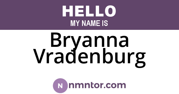 Bryanna Vradenburg