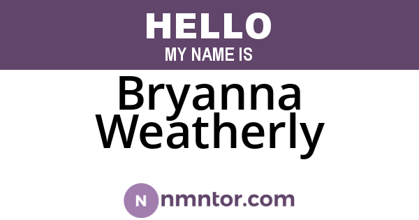 Bryanna Weatherly