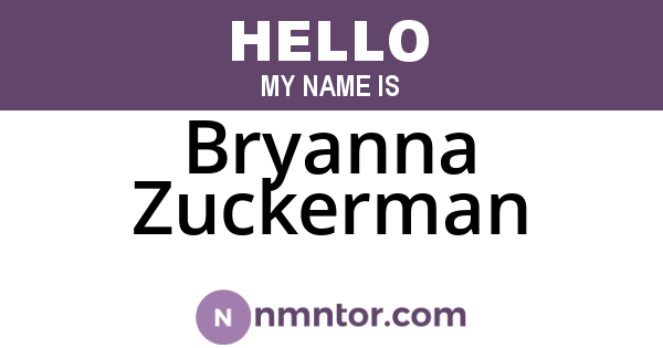 Bryanna Zuckerman