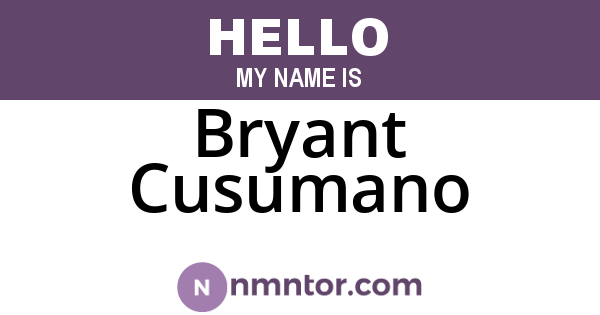 Bryant Cusumano