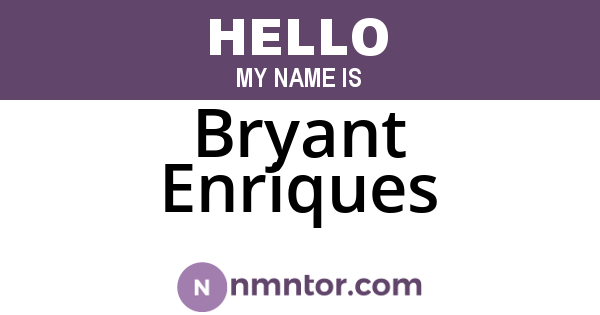 Bryant Enriques