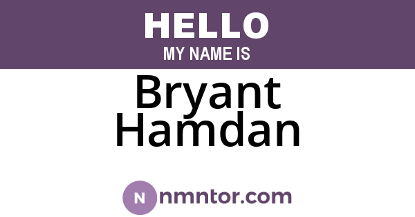 Bryant Hamdan
